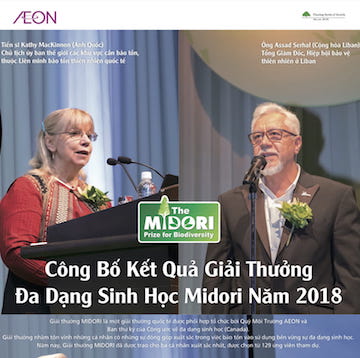 Kết Quả Giải Thưởng Đa Dạng Sinh Học Midori 2018