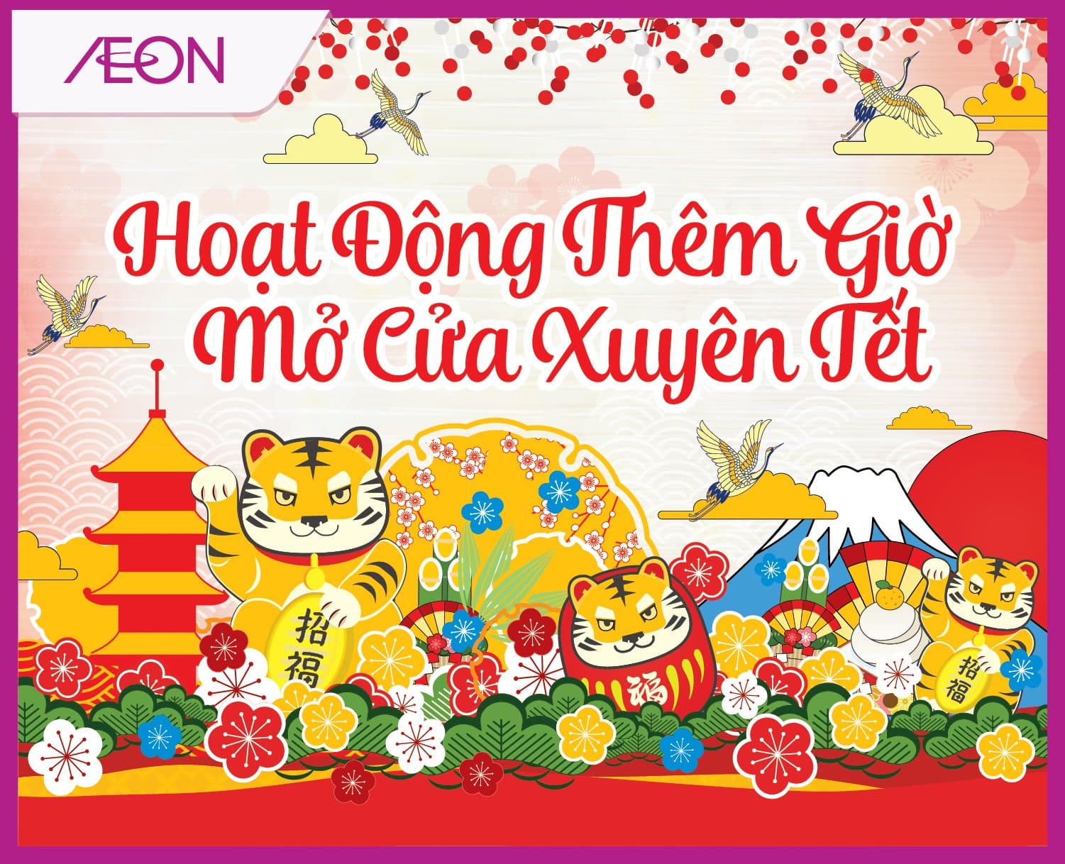 Aeon Việt Nam năm nay ra mắt chuỗi cửa hàng mới mang phong cách Nhật Bản, đẳng cấp quốc tế. Hãy cùng đến Aeon để trải nghiệm mua sắm tại môi trường sạch sẽ, hiện đại và tiện nghi. Bạn sẽ được chiêm ngưỡng những sản phẩm độc quyền chỉ có tại Aeon, đảm bảo về chất lượng và giá cả hợp lý.