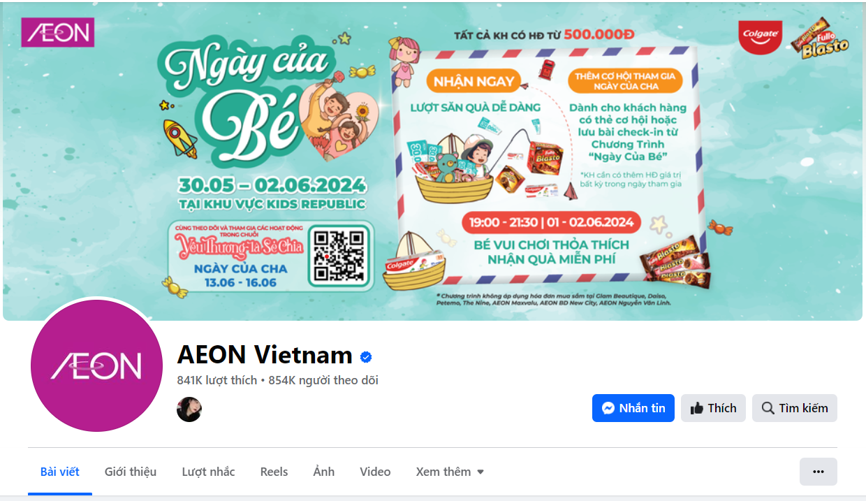 Cập nhật thông tin khuyến mãi và lên kế hoạch mua sắm tại các trang thông tin chính thức của AEON Việt Nam