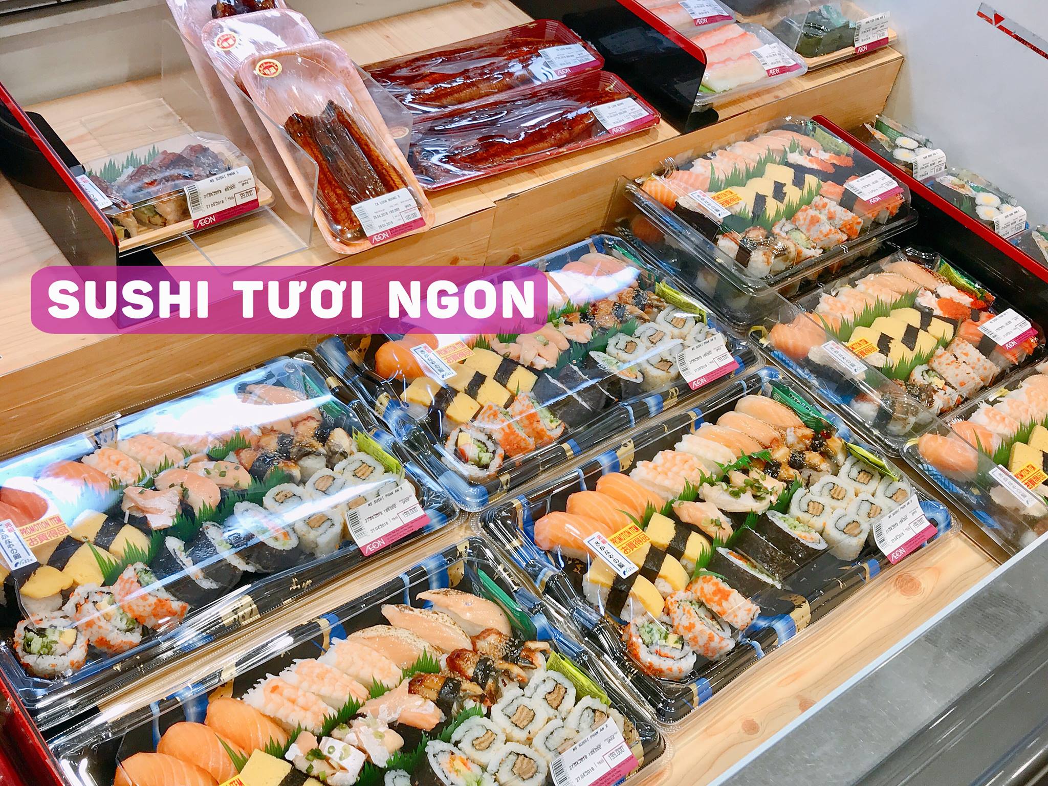 Sushi AEON là sự lựa chọn hoàn hảo cho những ai muốn trải nghiệm những cuốn sushi tươi ngon với chi phí tiết kiệm