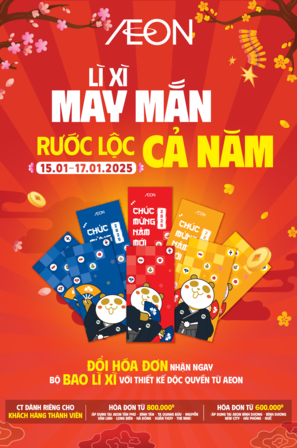 LÌ XÌ MAY MẮN, RƯỚC LỘC CẢ NĂM